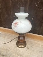 Tischlampe Holz Elektrisch Petroleumlampe