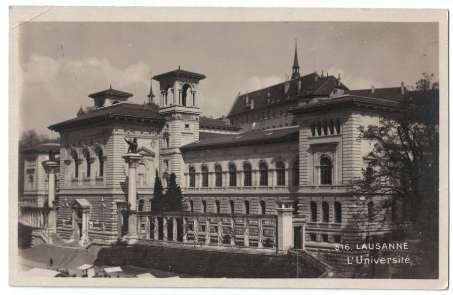 Ansichtskarten: Lausanne, l'Université, circulée 1928 – Gebraucht aus Frauenfeld von POML