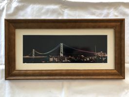 Bild Hängebrücke Akashi Kaikyo Bridge Kobe Japan gerahmt