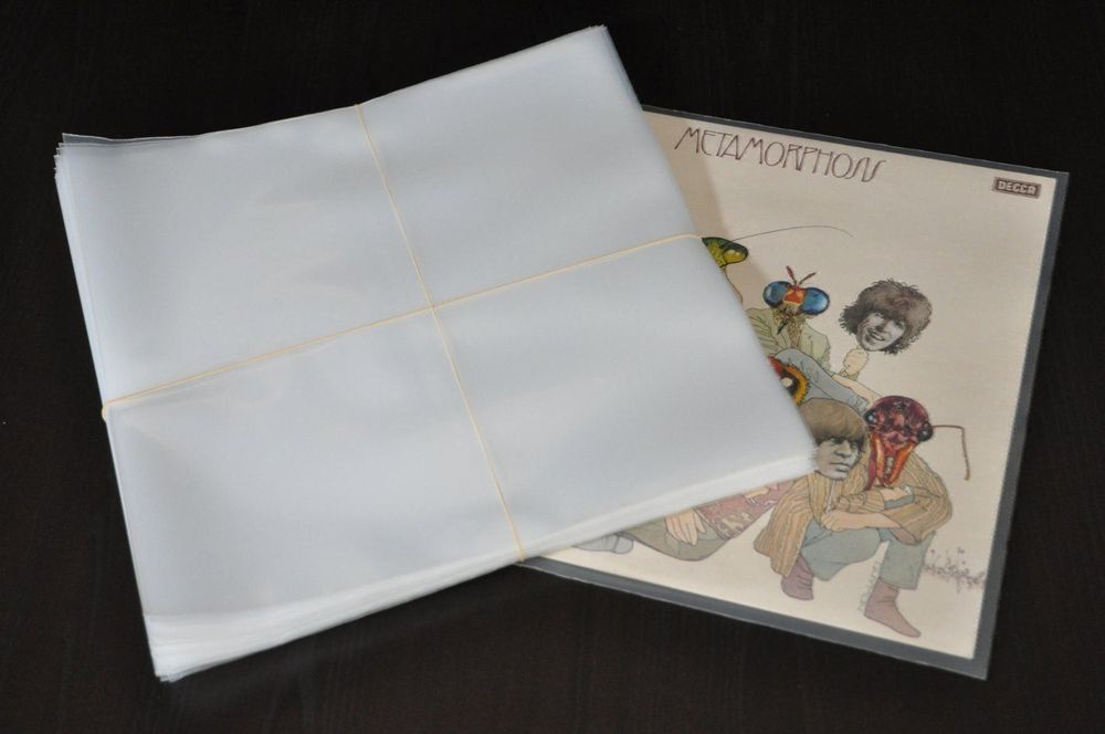 Protected LP Schutzhüllen – 50 Stück, Transparent High Clear Ohne Klappe | Für Vinyl-Schallplatten (ca. 325x320 Mm)