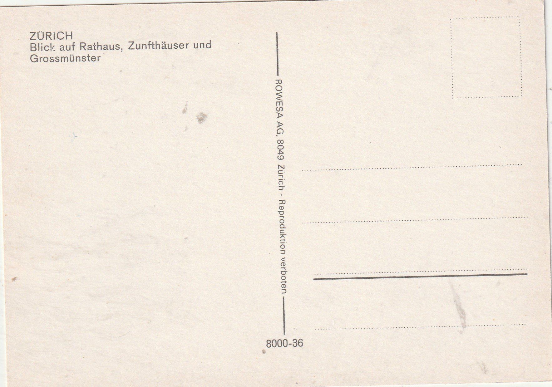 Cartes postales: Zürich Grossmünster – D'occasion à Lumbrein par made02 1