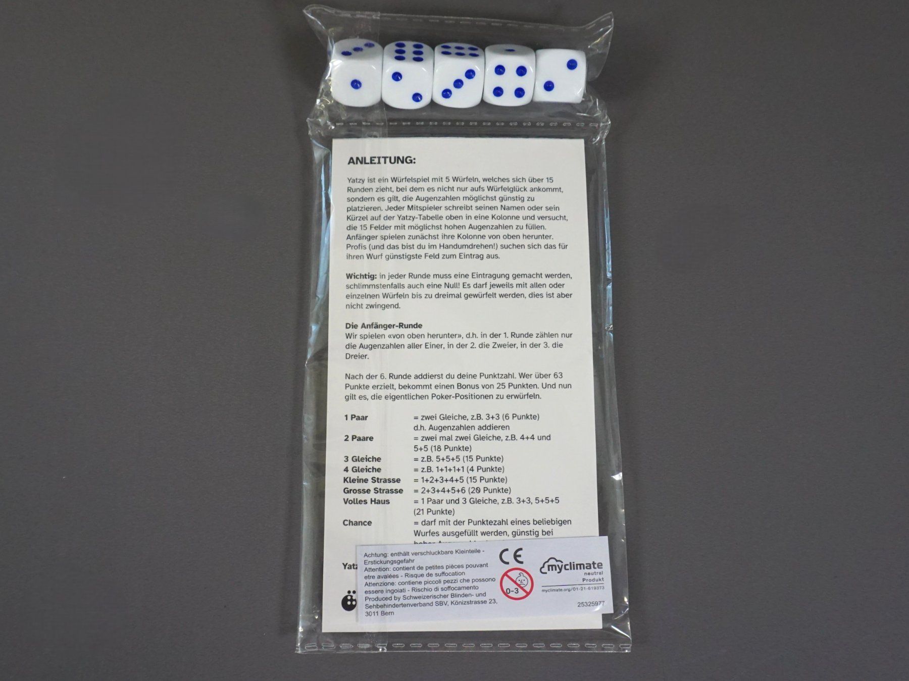 Spiele: Yatzy Würfelspiel – Neu (gemäss Beschreibung) aus Pratteln von Restwert_Pratteln 1