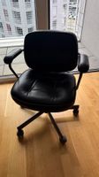 Ikea Bürostuhl Alefjäll Leder schwarz
