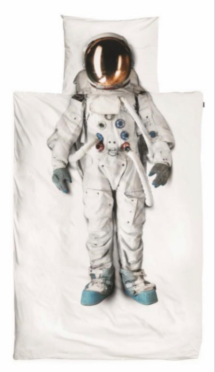 Neue SNURK Bettwäsche Astronaut – 160 × 210 cm + 65 × 100 c (Neuf avec ...