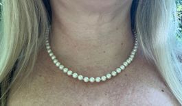 Vintage Perlenkette (ca. 1960er Jahre) 44 cm
