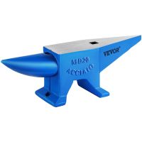 Schmiede Amboss 20kg - mit rundem Einzelhorm - Blau