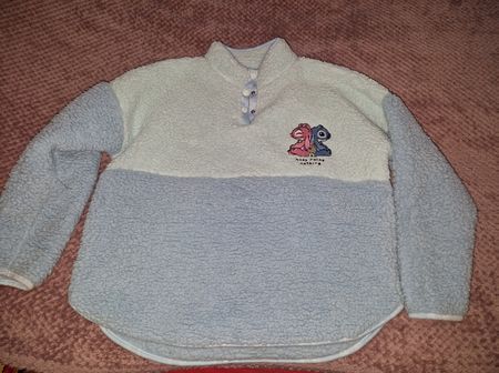Kuscheliger Teddyfleece Pulli Stitch Gr. S