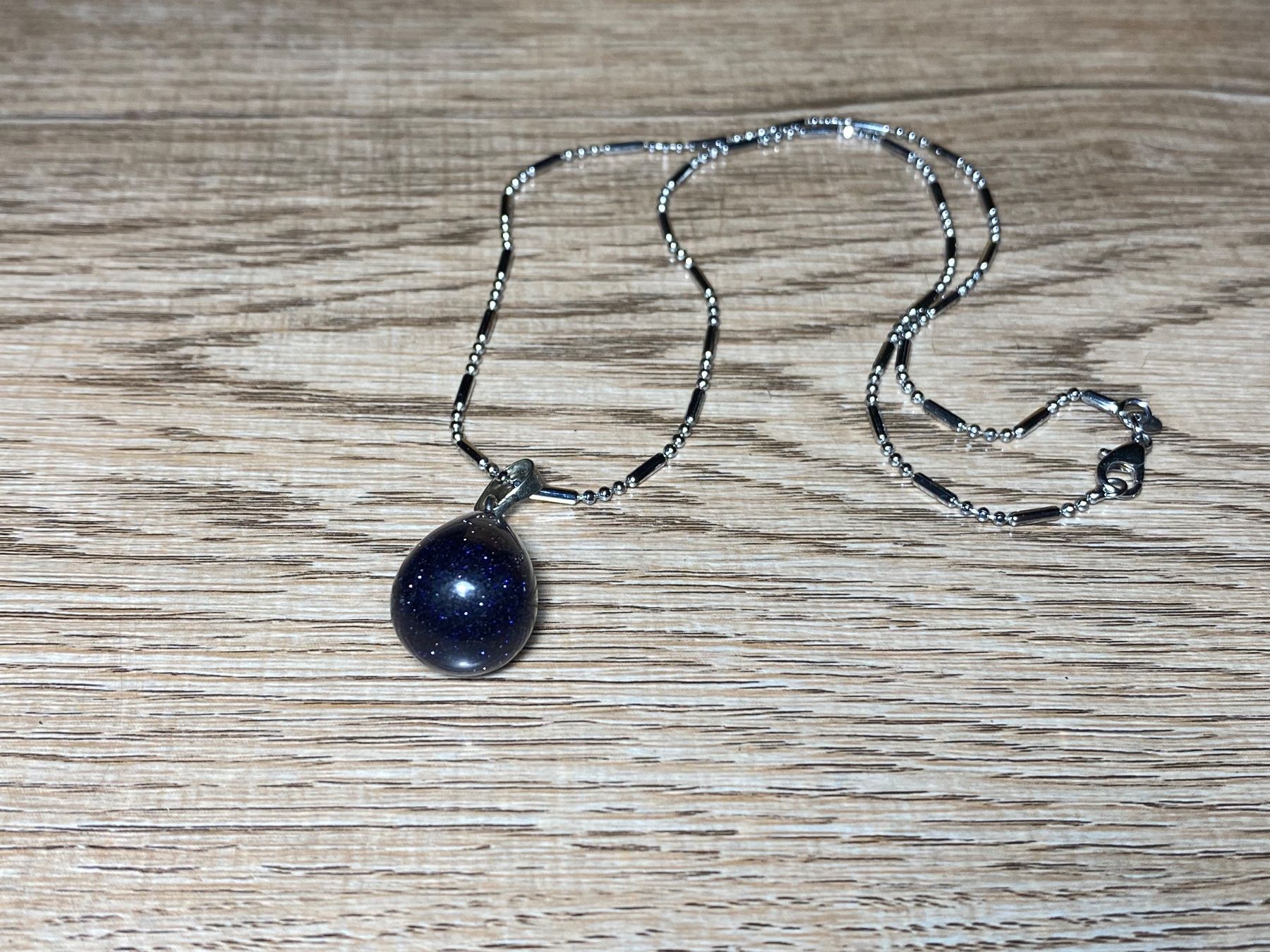 Catenine: feine 925 Silberkette mit Blauer Sandstein - Tropfenform – Nuovo e nell'imballaggio originale da Laax venduto da Kiki_Kingdom3 3