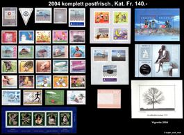 2004 ** Jahrgang komplett postfrisch, Kat. Fr. 140.-