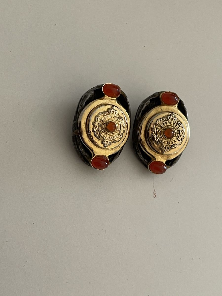 Orecchini pendenti & Orecchini a lobo: Boucles d'oreilles ancienne cornaline bon état – Usato da Worben venduto da benit.drn