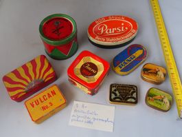 7. 8 mini boîtes aiguilles, gramophones, réparation pneus...