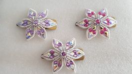 Haarspange Blume,Swarovski Steine.