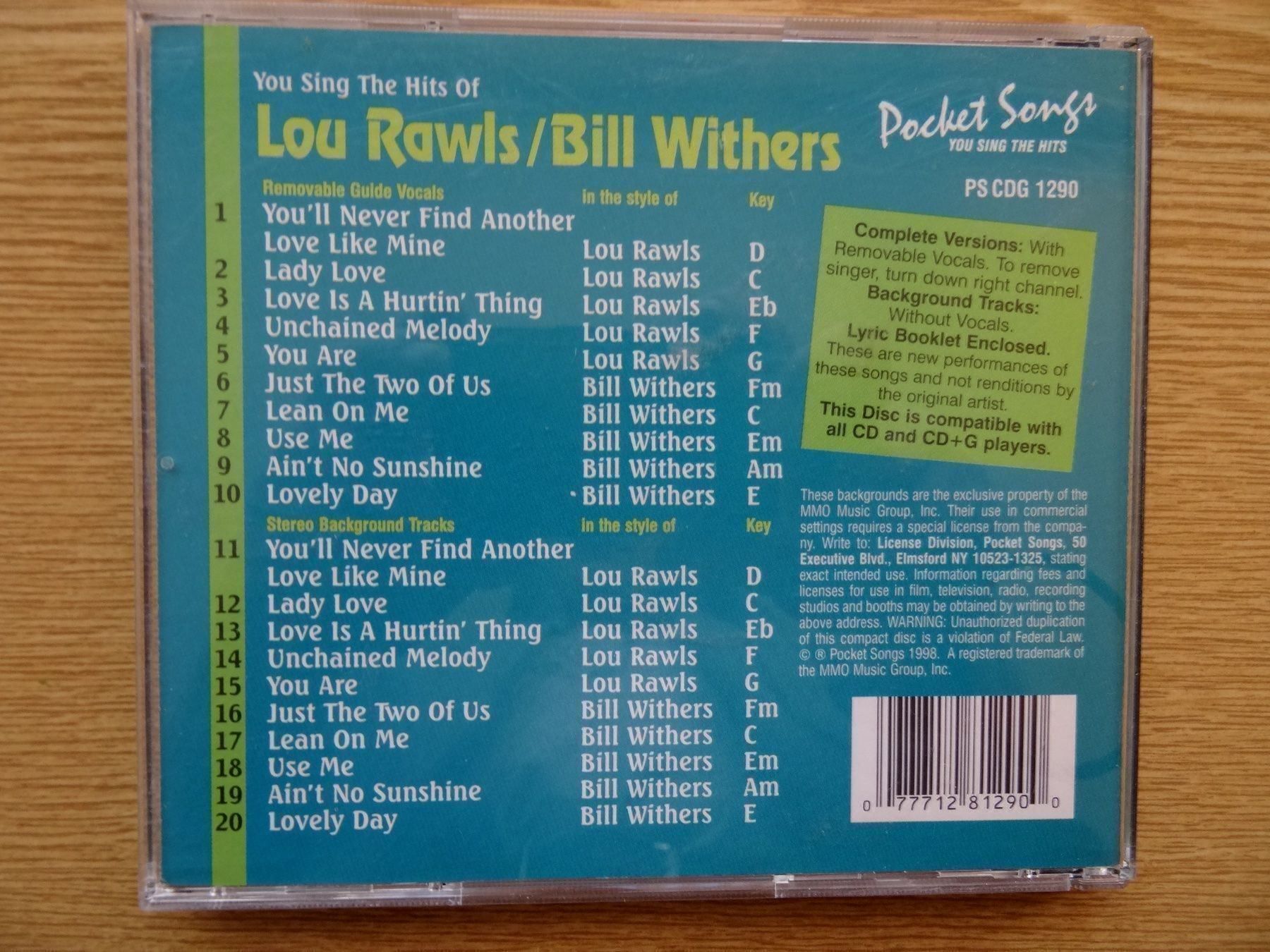 CDs: Karaoke-CD / Lou Rawls und Bill Withers – Gebraucht aus Zürich von burdan 1
