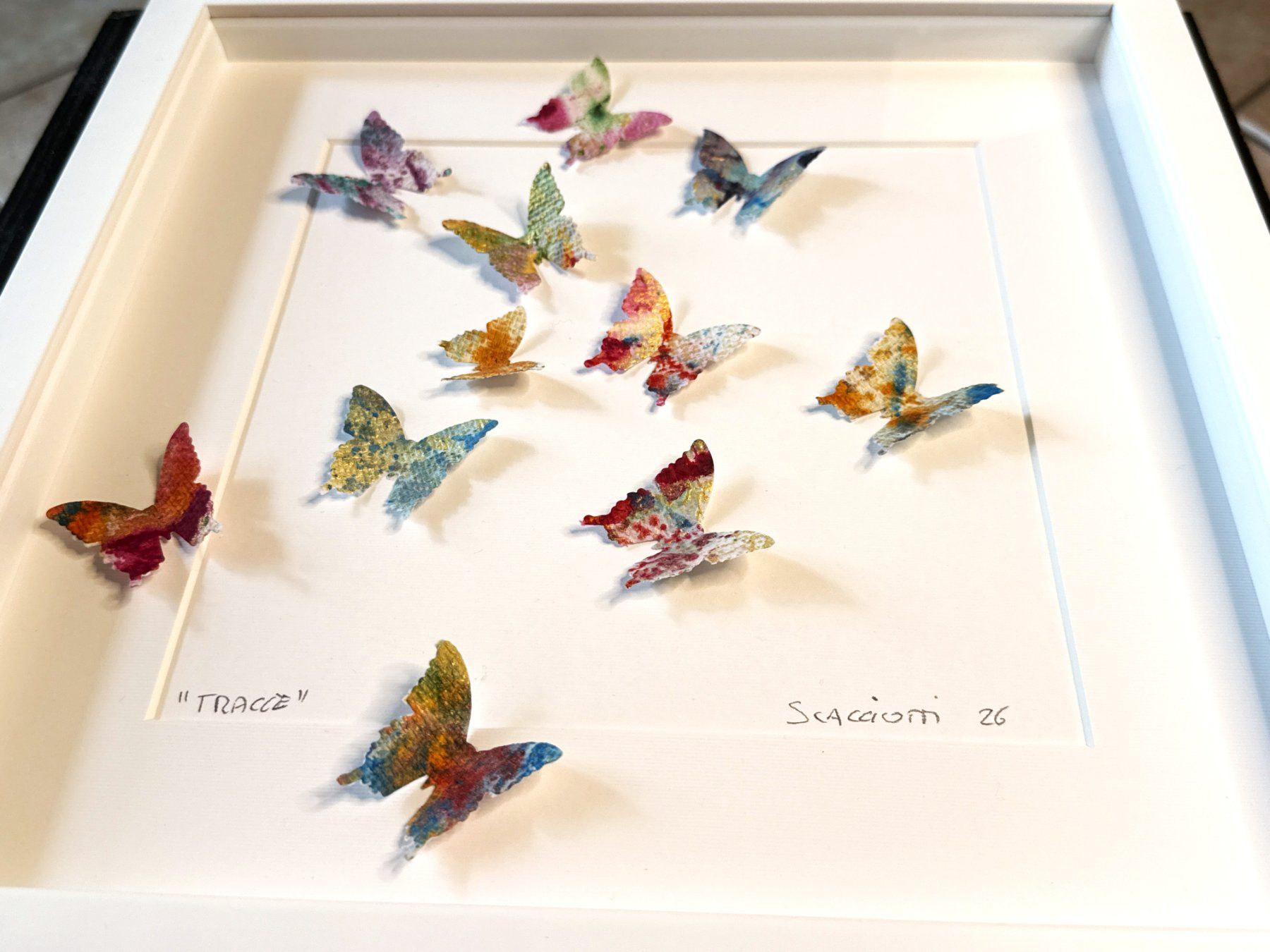 Dipinti: Andrea Scacciotti 3D-Schmetterlings-Wandkunst – Usato da Ponte Tresa venduto da 11GalleriaAlterEgo11 2