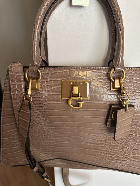 Kroko Optik Guess Braune Handtasche Guess Tasche Kroko Optik GrÃ¼n
