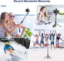 Stativ Selfie Stick Bluetooth mit Licht 4in1 iphone Stange