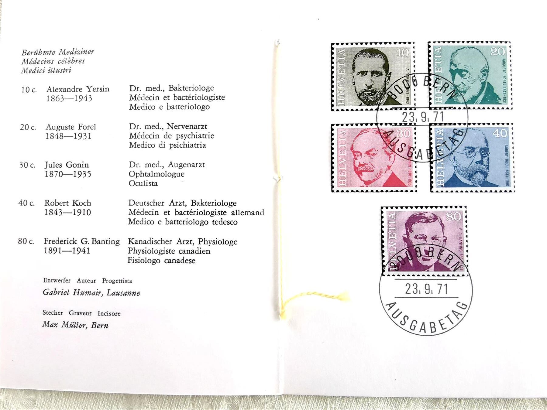 Tutti i francobolli: Sondermarken 1971 – Usato da Olten venduto da Cshanti