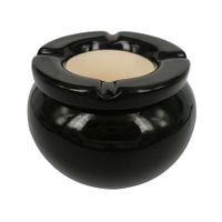 Sturmaschenbecher schwarz D 10cm Keramik