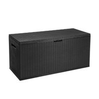 Gartenbox Rattan Schwarz