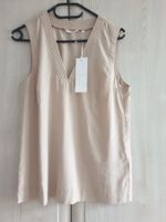 SEIDENTOP/SEIDENBLUSE creme, Gr. 36/38 ladenneu