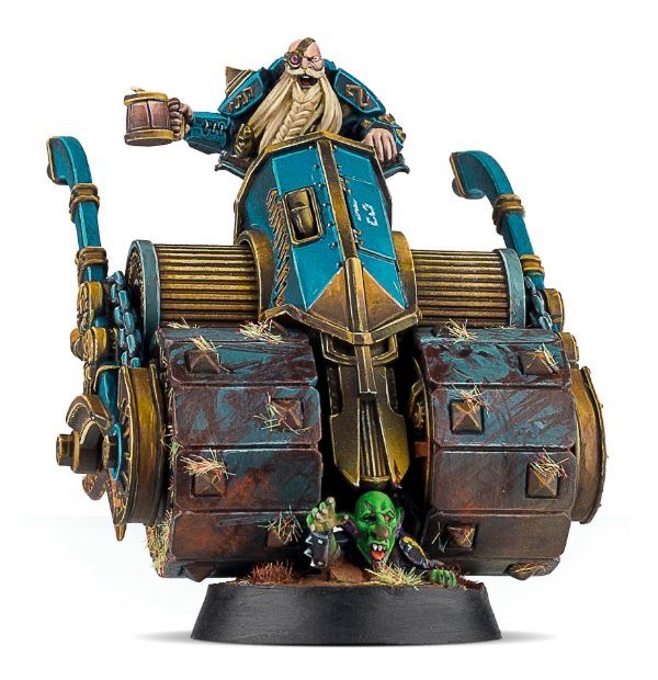 Statuette: Warhammer Blood Bowl Sonderfigur Dwarf Deathroller – Nuovo e nell'imballaggio originale da Therwil venduto da rubininio