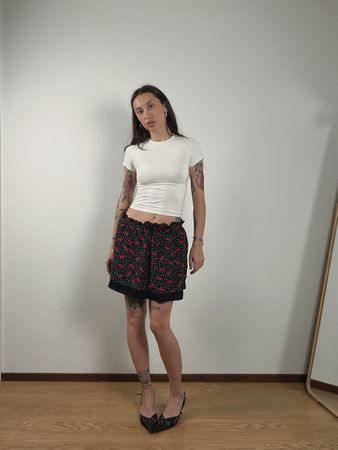 Atmosphere Cherry Print Skirt 