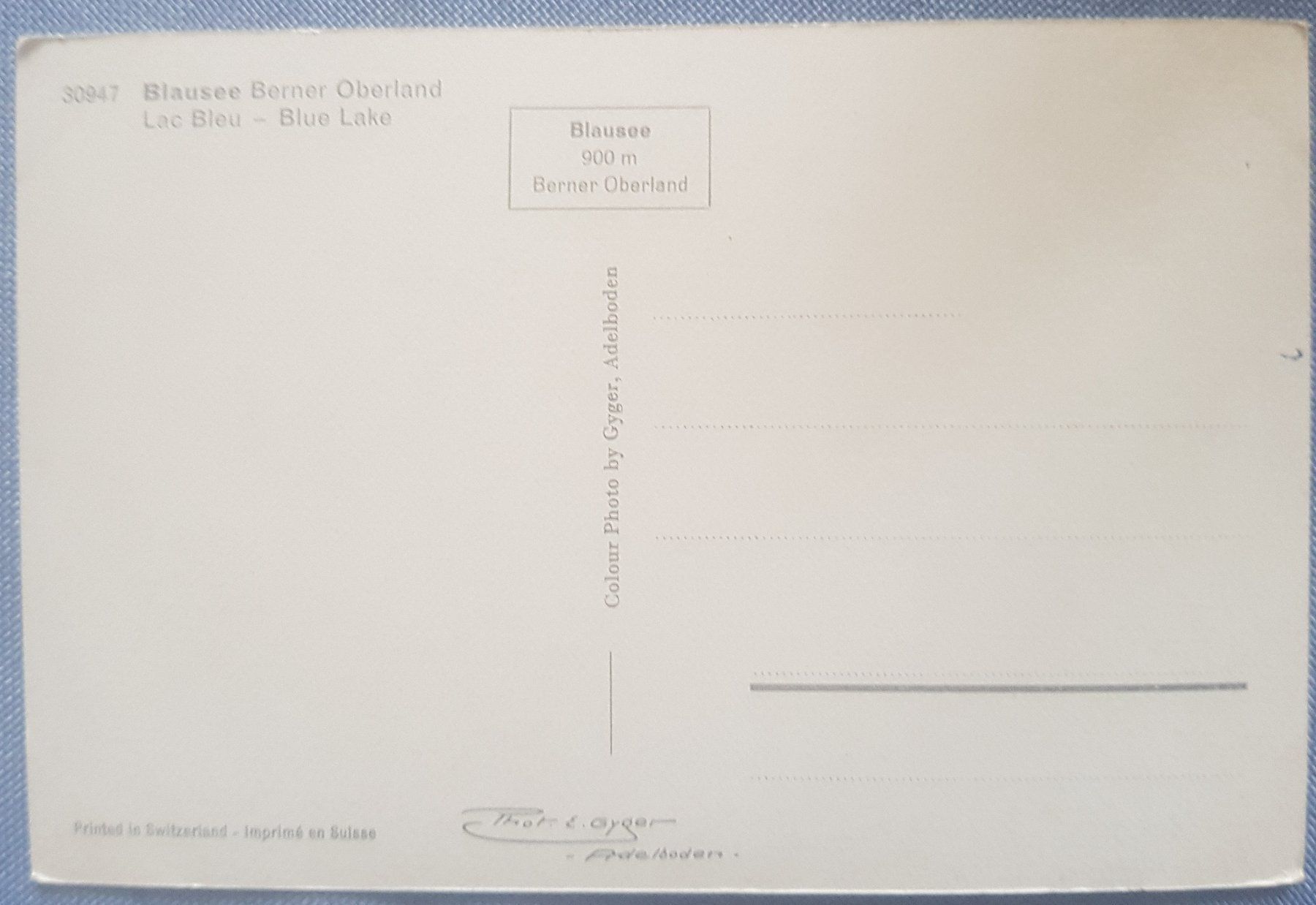 Cartoline postali: Blausee (alt/ungelaufen) – Nuovo (secondo la descrizione) da Melchnau venduto da Fishel 1