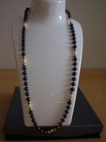 Perlenkette Dunkelblau, Länge 54 cm, Perlendurchmesser 5 mm