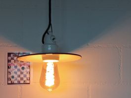 Stall Lampe Vintage, emailliert, neu verkabelt!