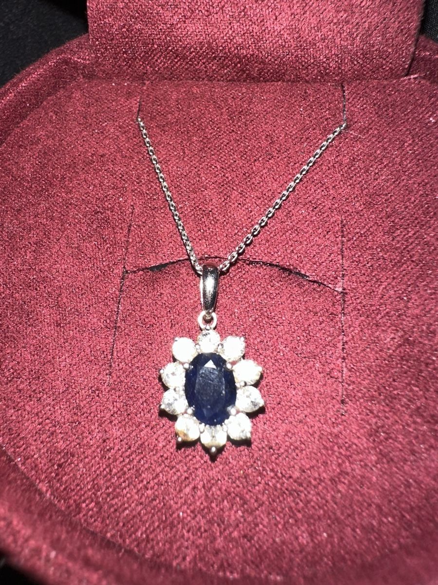 Catenine: Diamanta Paris Halskette mit mit echtem Saphir – Nuovo (secondo la descrizione) da Luzern venduto da alb_g6yd 3