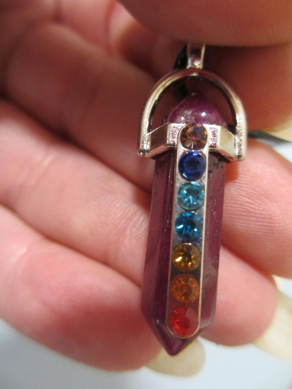 Ketten: hübsche Chakra Halskette mit Lederband, neu – Neu (gemäss Beschreibung) aus Herisau von fan_h9qj 1