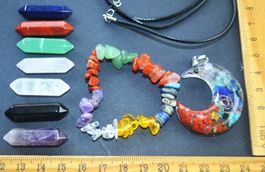Deko Heilsteine G-613 – 7 Chakra Geschenkbox – 9 Stück