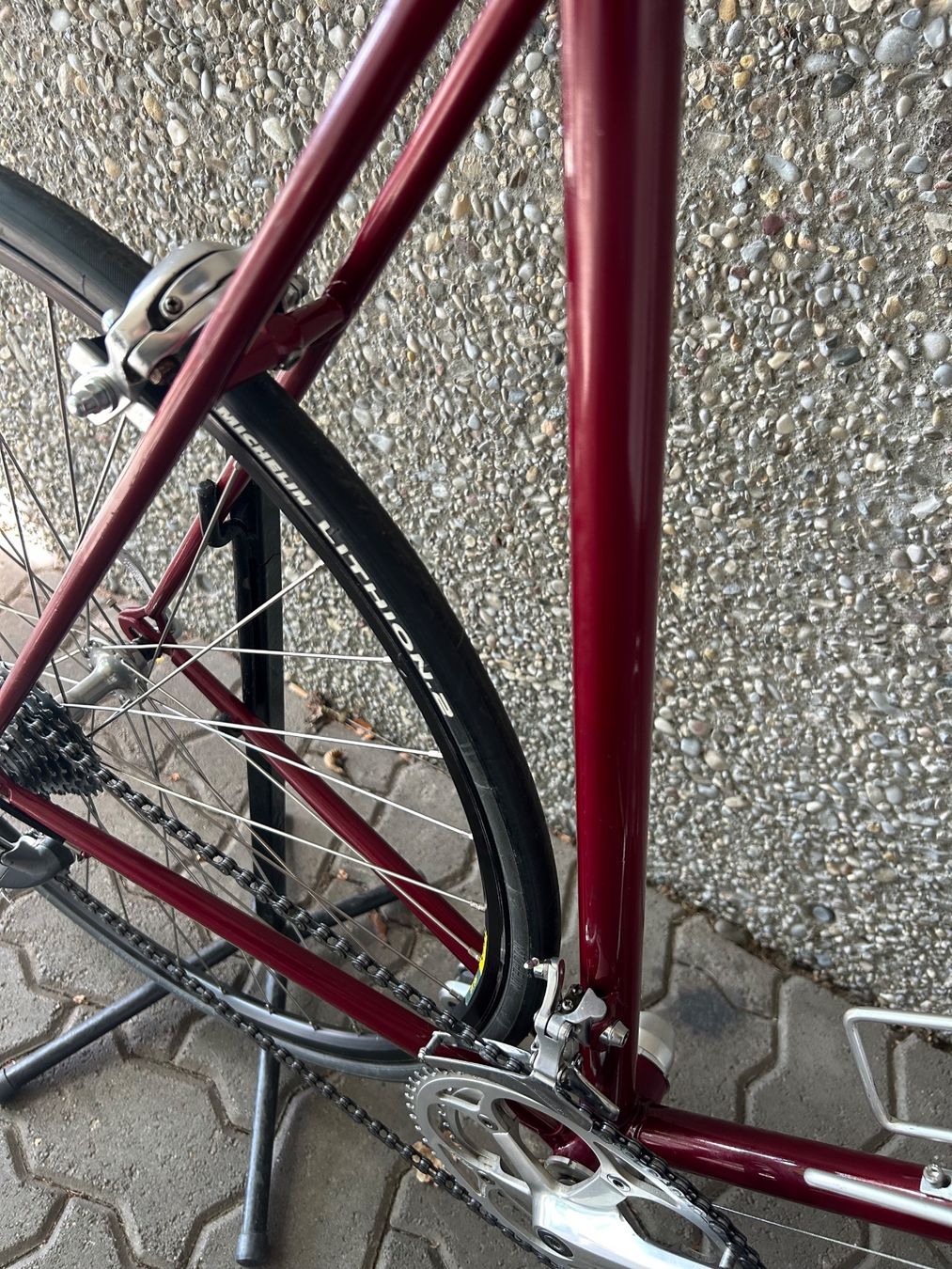 Biciclette: Rennvelo dunkelrot mit Stahlrahmen – Usato da Adlikon b.Regensdf venduto da usado 1