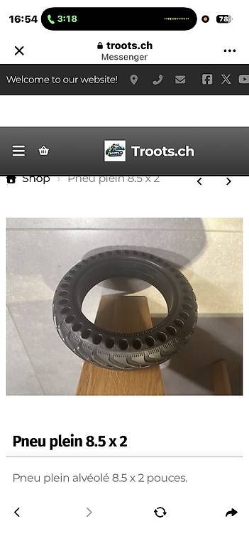 Kickboard: Pneus trottinette électrique  – Neu und originalverpackt aus Forel (Lavaux) von Troots 3