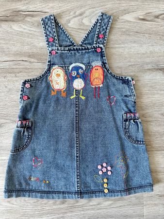 TOP 🩷 Gr 86 Jeans Rock Röckli mit bunter Stickerei