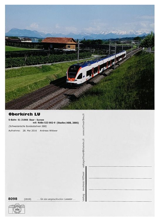 Oberkirch LU Sursee Sempachersee Bahn SBB FLIRT RABe 523 002 (Neu ...