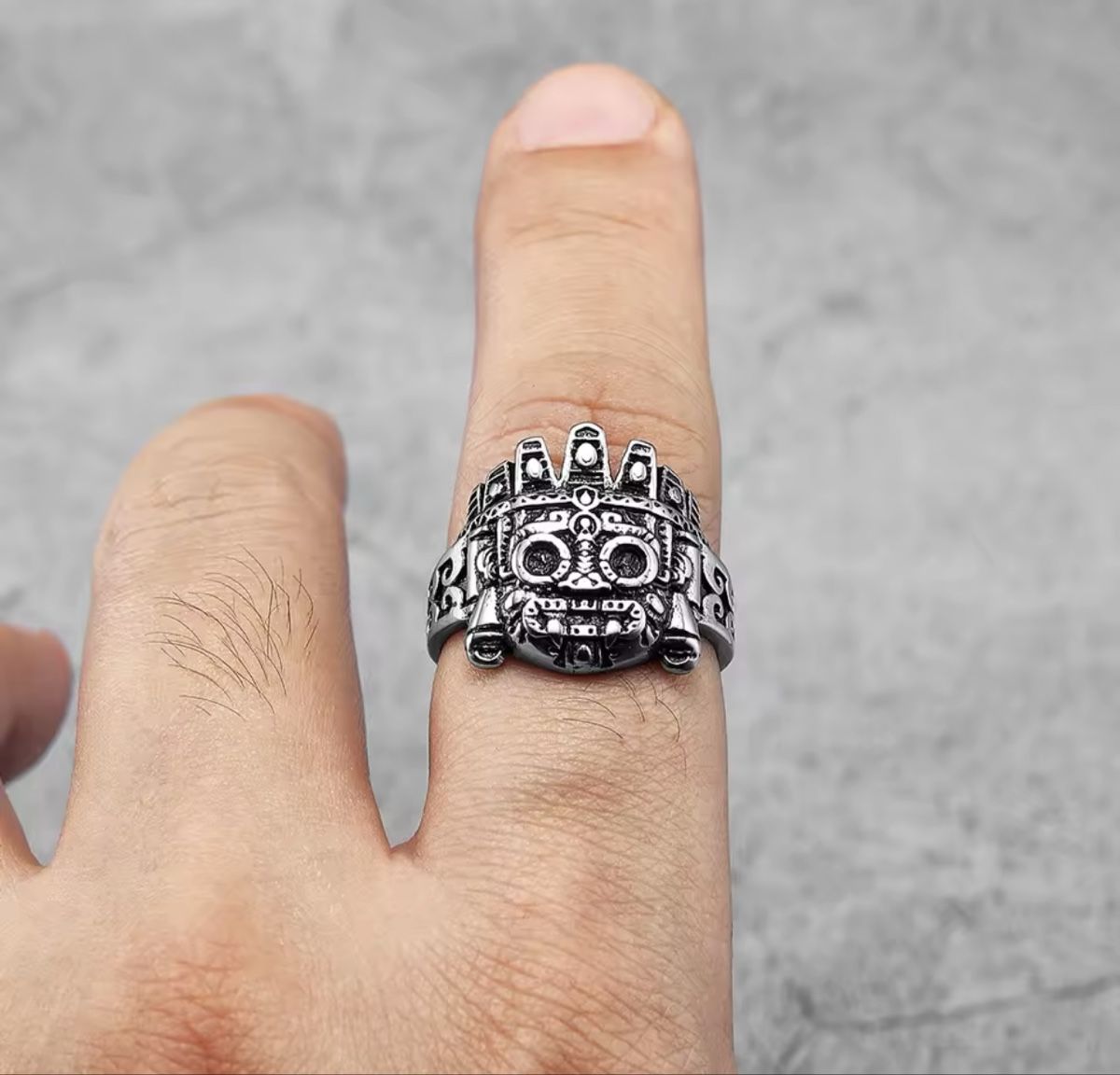 Anelli: Skull Men Rings from Stainless Steel – Nuovo e nell'imballaggio originale da Aarburg venduto da StavFashion 4