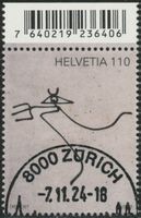 Naegeli Marke ET-gestempelt Zürich Halbmond