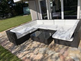 Grand lounge de jardin XXL modulable – 9/10 places