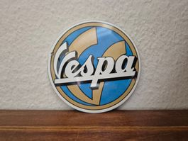 Emailschild Vespa Roller Service Werkstatt Emaille Schild