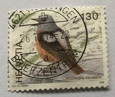 Nr. 1272 STEINRÖTEL Dauermarken Einheimische Vögel GESTEMPEL