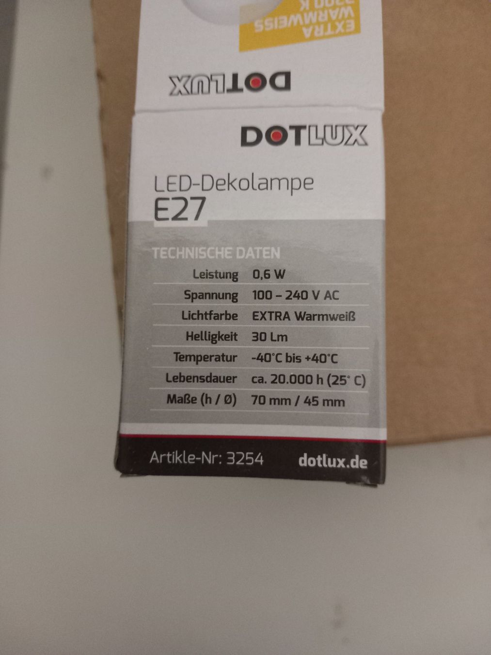 Lampen: LED Dekolampe 2200K – Neu und originalverpackt aus Thun von Beroshop 1