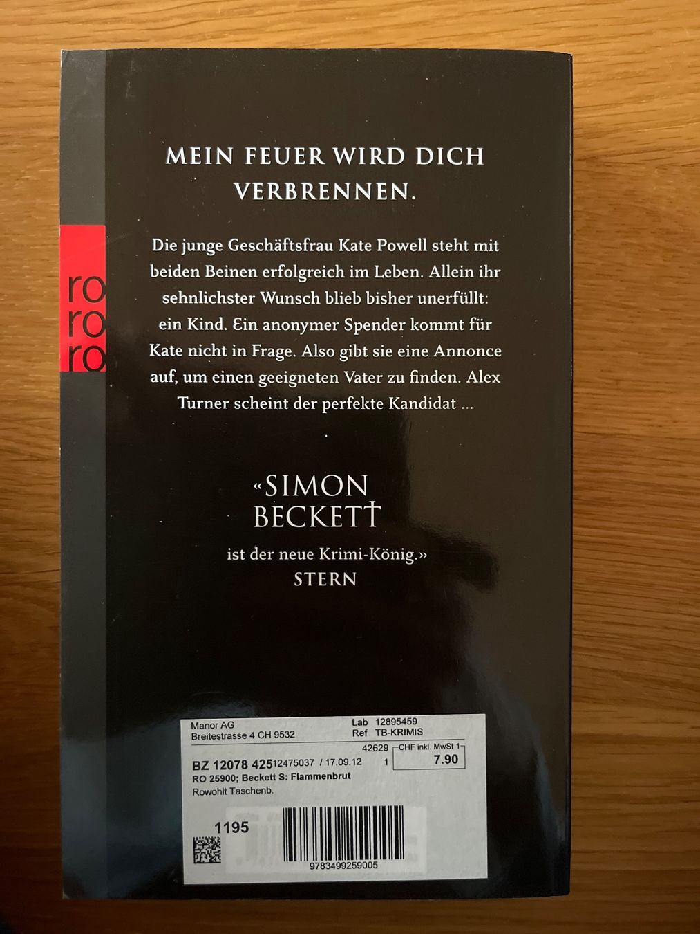 Libri: Simon BECKETT - Flammenbrut – Usato da Niederbüren venduto da mab_nw5h 1