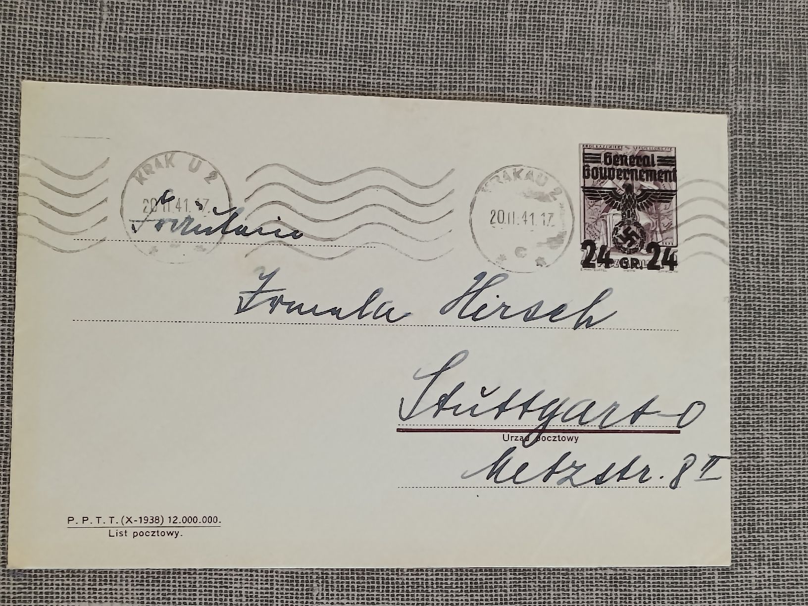 Tutti i francobolli: Brief Deutsches Reich Generalgouvernement 1941 – Usato da Brugg AG venduto da Ente015