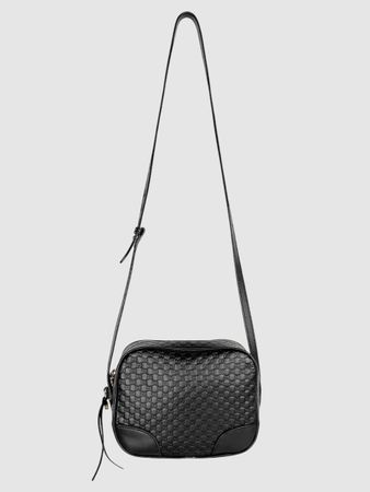 Gucci Microguccissima Bree black leather crossbody bag