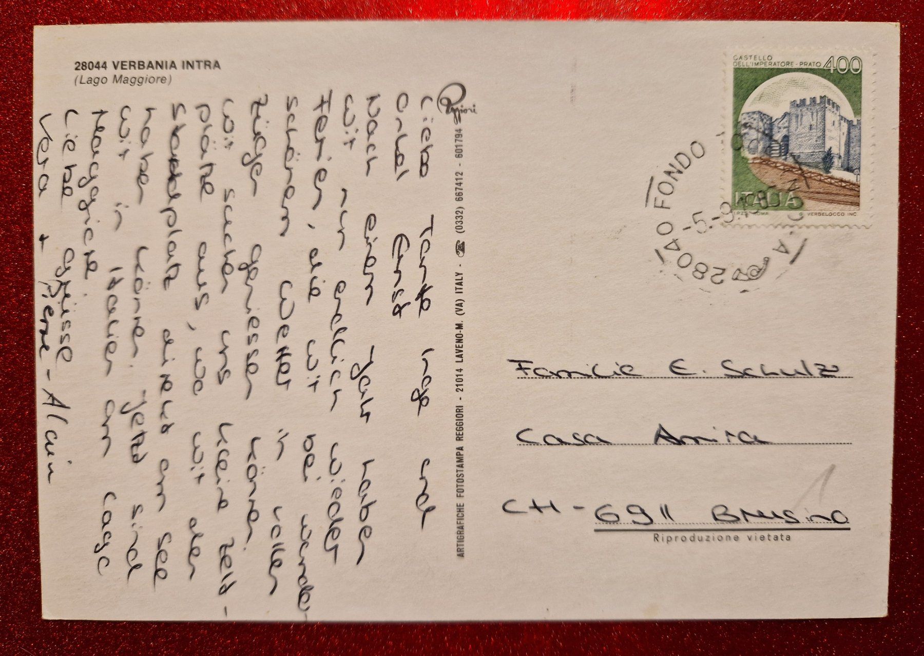 Cartoline postali: Lago Maggiore, Hafen, Boote, Intra 1983 – Usato da Melchnau venduto da Fishel 1