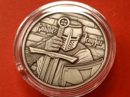 2 OZ UNZE KNIGHTS TEMPLAR SILBER SILBERMÜNZE AF UHR