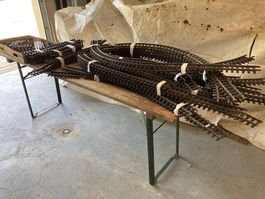 Grosses Konvolut mit gereinigtem Gartenbahn Gleismaterial
