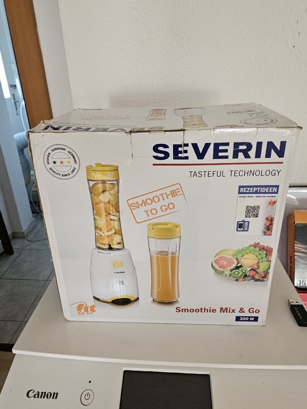 Elettrodomestici da cucina: Severin Smoothie-Maker Mix & Go, 300W - Sommer-Hit! – Nuovo e nell'imballaggio originale da Fahrwangen venduto da Nepomuk21