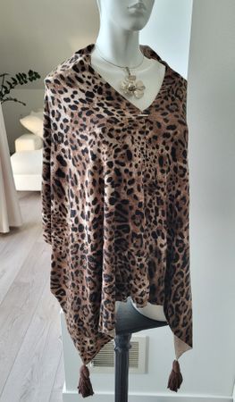 Navyboot Cape Poncho Leo Wolle/Kaschmirgemisch one size
